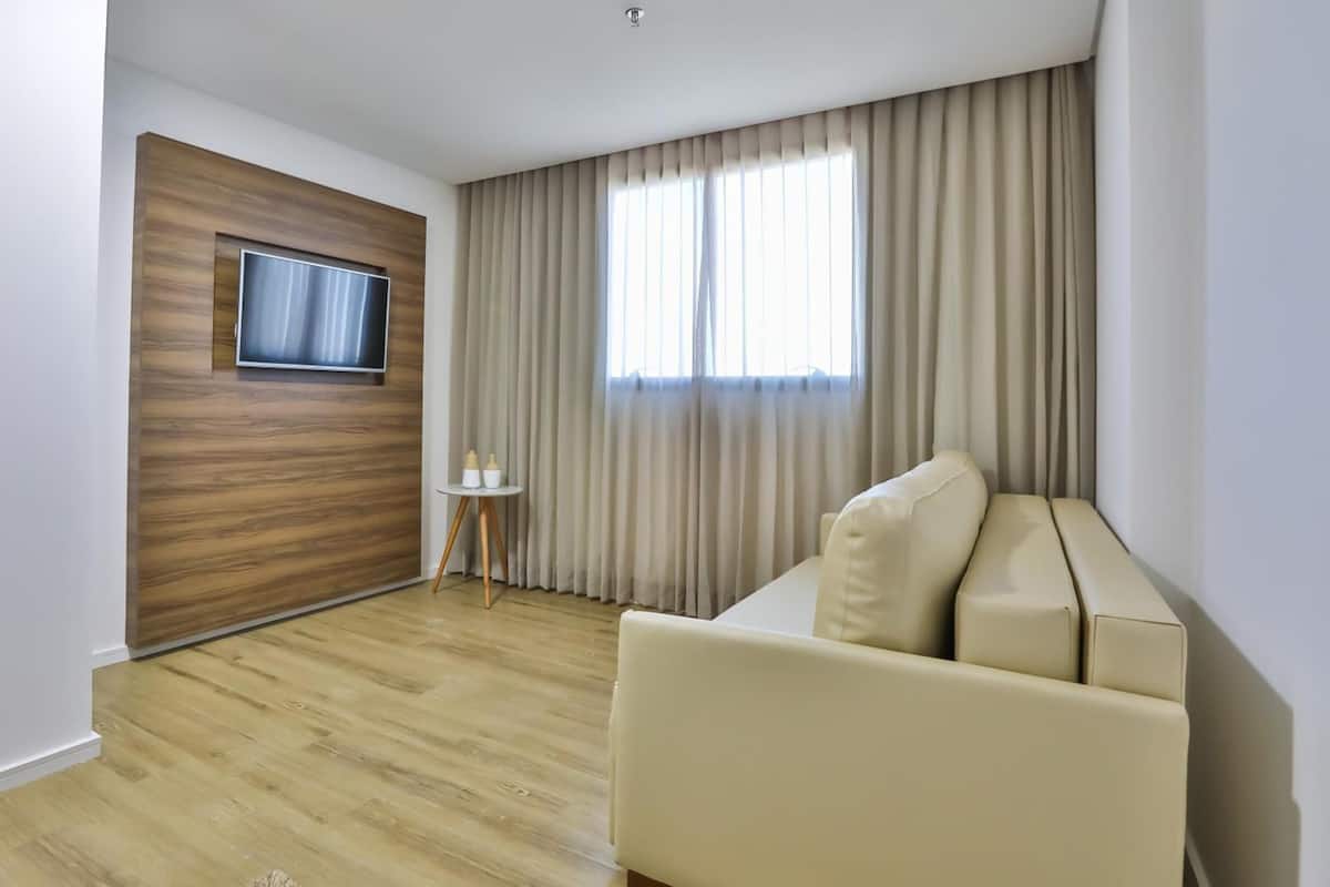 superior double room | living room | 32-inch flat-screen tv with cable channels