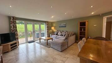 Una televisión, un reproductor de DVD