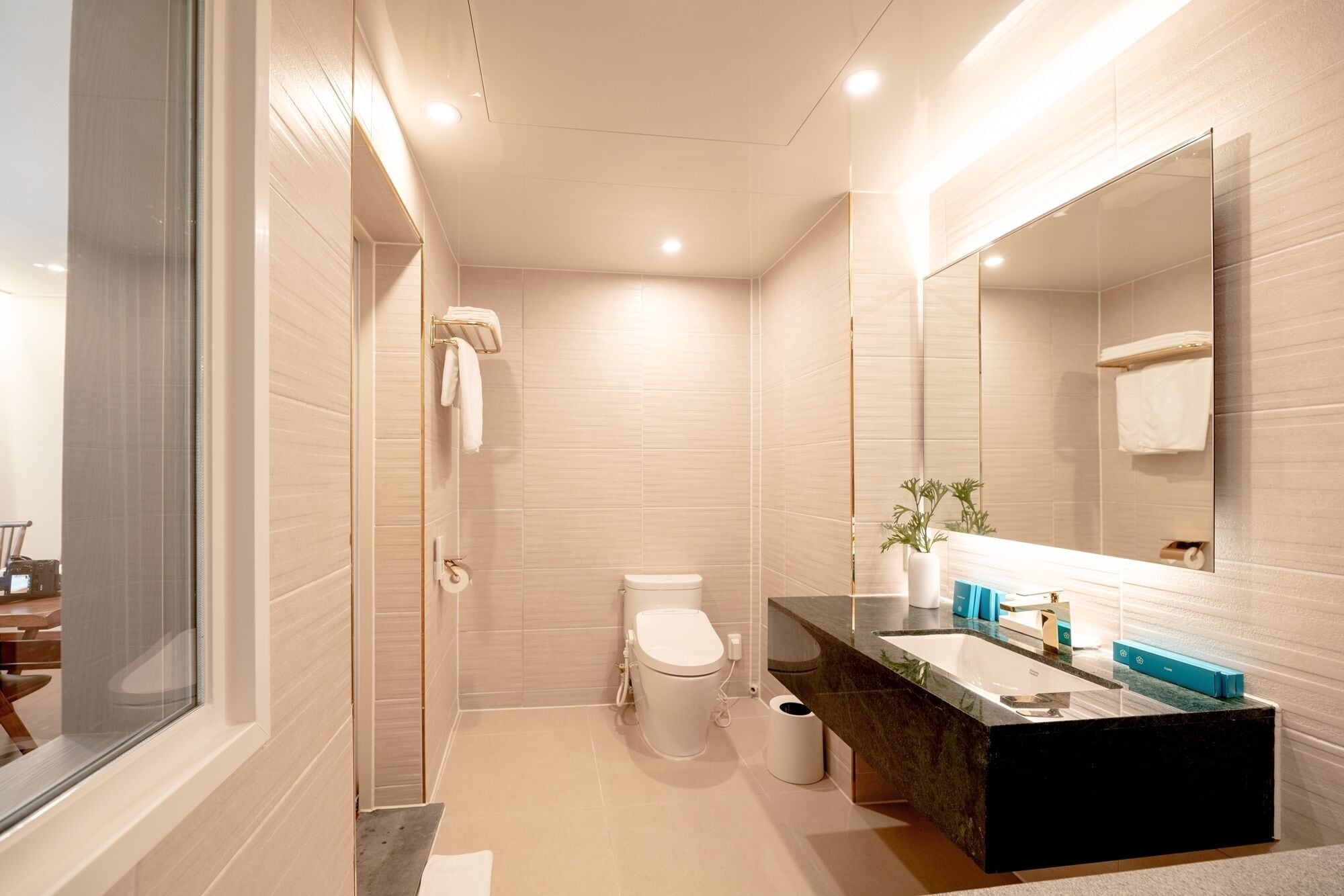 [moon light pkg] suite b - 1bath bomb , wash up accessory, sheet mask, coffee, 20%coupon for dinner | bathroom | combined shower/bathtub, free toiletries, hair dryer, bathrobes