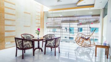 Sitteområde i lobbyen