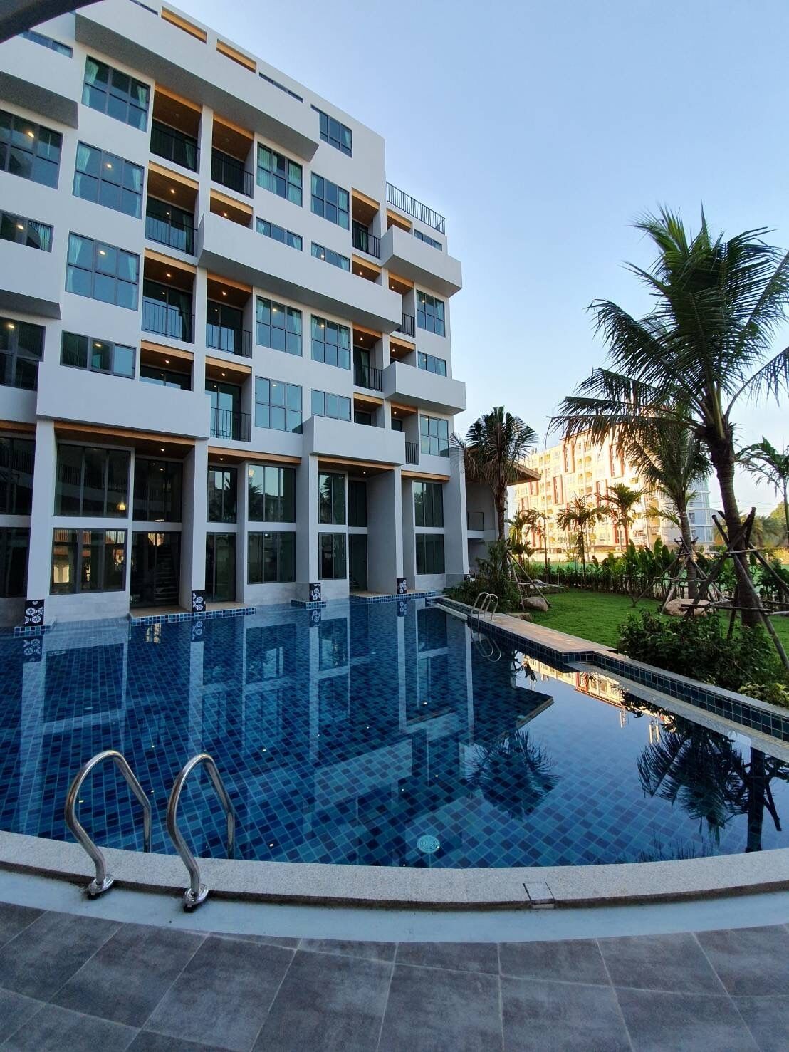 Outdoor pool, open 7:30 AM to 9:00 PM, sun loungers