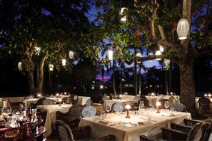 Outdoor banquet area
