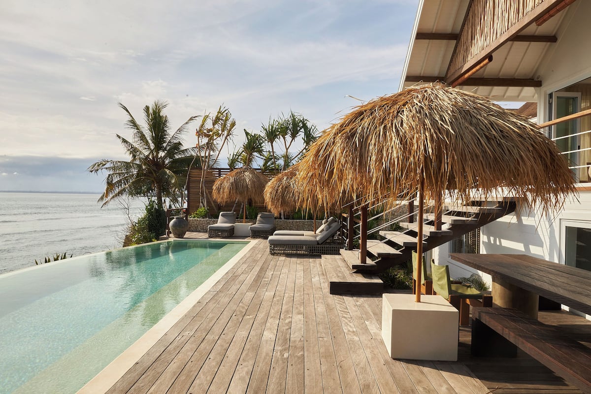 Exclusieve villa, 3 slaapkamers, privézwembad, uitzicht op oceaan | 4 slaapkamers, een minibar, een bureau, gratis wifi
