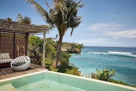 独特别墅, 3 间卧室, 私人游泳池, 海洋景观 | 迷你吧、办公桌、免费 WiFi、床单