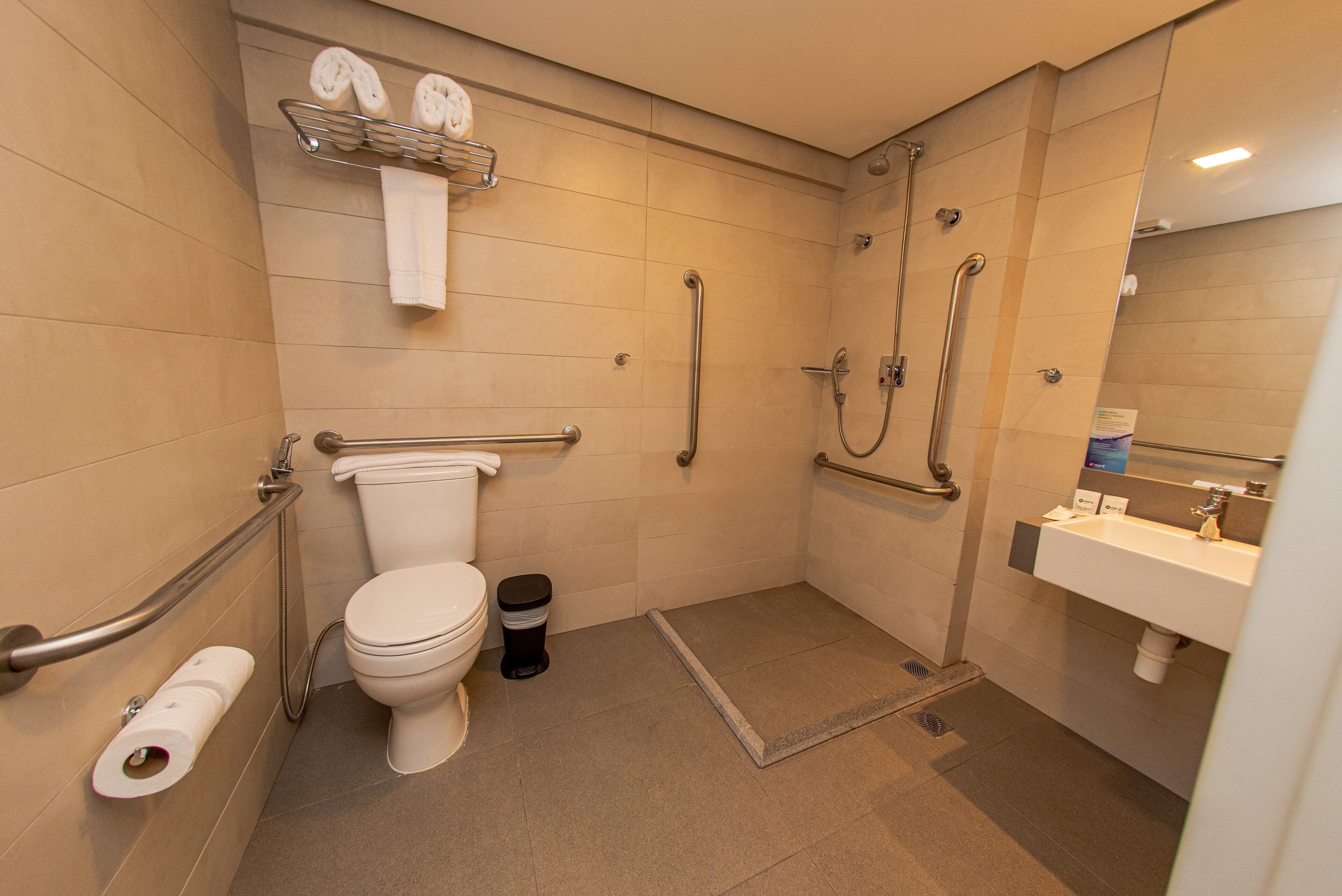 triple room | bathroom | shower, hair dryer, towels, soap