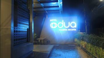 Front of property – evening/night