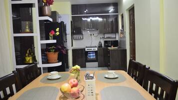 Shared fridge, microwave