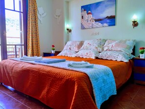 Family Quadruple Room, 2 Bedrooms, Beach View | Egyptian cotton sheets, premium bedding, Select Comfort beds - Medusa Studios (Kefalonia)
