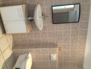Shower, hair dryer