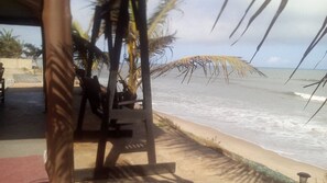 Am Strand, Liegestühle, Strandtücher