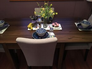 Free daily self-service breakfast