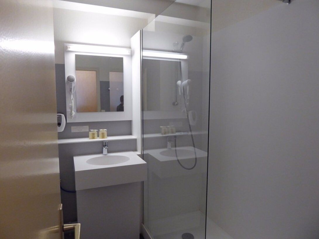 free toiletries, hair dryer, towels