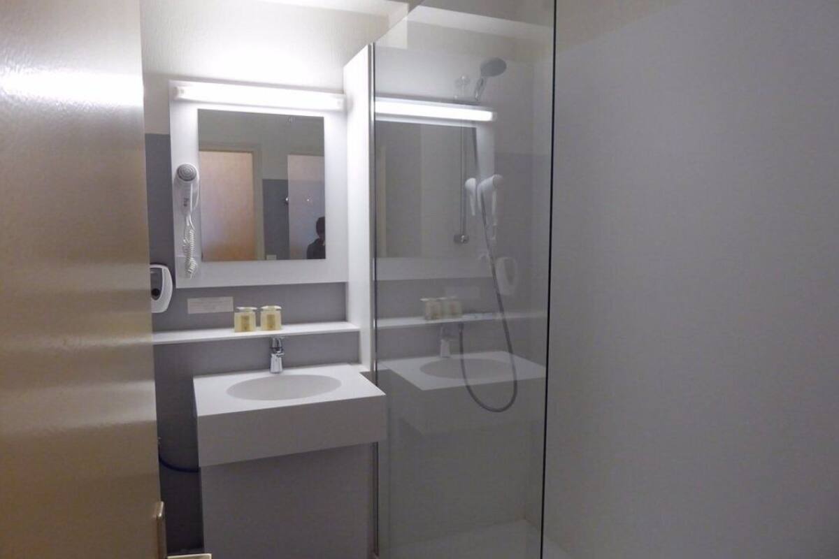 free toiletries, hair dryer, towels