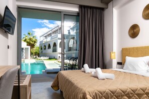 Deluxe Double Room, Pool View | In-room safe, iron/ironing board, free WiFi, bed sheets - ArionGreen Riviera (Zakynthos)