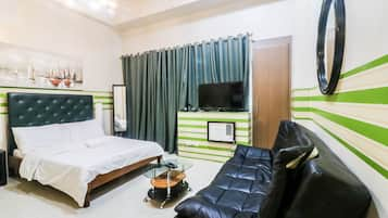 Studio, 1 Tempat Tidur Double | Seprai premium, setrika/meja setrika, Wi-Fi gratis, dan seprai linen