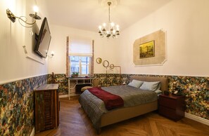 Design-Apartment, 1 Schlafzimmer, Nichtraucher, zum Innenhof hin | 1 Schlafzimmer, Verdunkelungsvorhänge, Bügeleisen/Bügelbrett