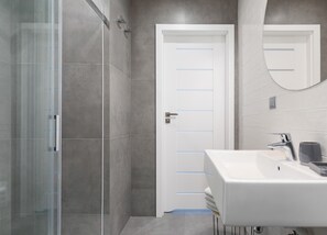 Apartment, 1 Schlafzimmer | Badezimmer | Dusche, kostenlose Toilettenartikel, Haartrockner, Handtücher