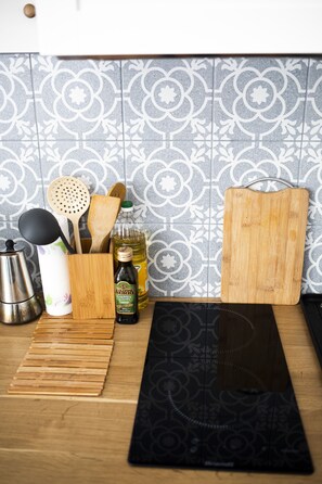 アパートメント | 専用キッチン | 大型冷蔵庫、電子レンジ、コンロ、食器洗い機