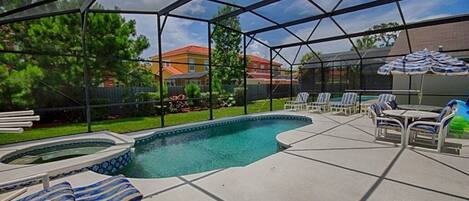 Outdoor pool, a heated pool