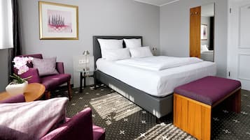 In-room safe, desk, iron/ironing board, free cribs/infant beds