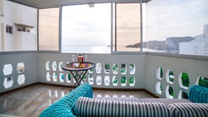 Familielejlighed - 2 soveværelser - havudsigt - ved havet | Udsigt fra balkon