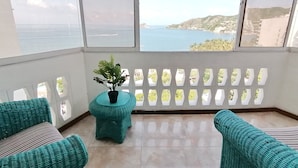 Familielejlighed - 2 soveværelser - havudsigt - ved havet | Balkon