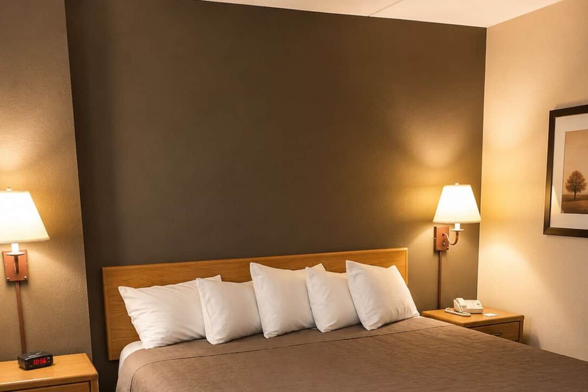 Blackout drapes, soundproofing, iron/ironing board, WiFi (free)