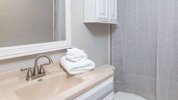 Hair dryer, towels