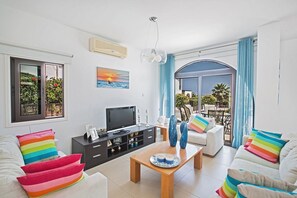 Villa (1 Bedroom) | Living area | TV - Luxury Villa in Cyprus near Beach, Protaras Villa 1216 (Paralimni)