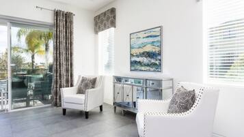 Villa (1 Bedroom) | Living room | TV, foosball