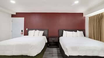 Room, Multiple Beds, Non Smoking | Premium bedding, desk, soundproofing, iron/ironing board