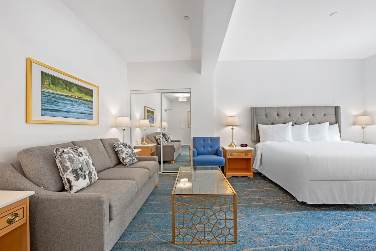 Suite, 1 King Bed, Non Smoking, Kitchen (Queen sofabed, Full Kitchen) | In-room safe, laptop workspace, iron/ironing board, free WiFi