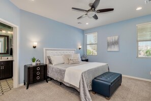 4 bedrooms, iron/ironing board, free WiFi, bed sheets - Modern home in Estrella Mtn Ranch - refreshing Pool & Spa / Fire pit / Mtn Views (Goodyear)