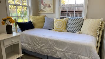 2 bedrooms, blackout curtains, iron/ironing board, free WiFi