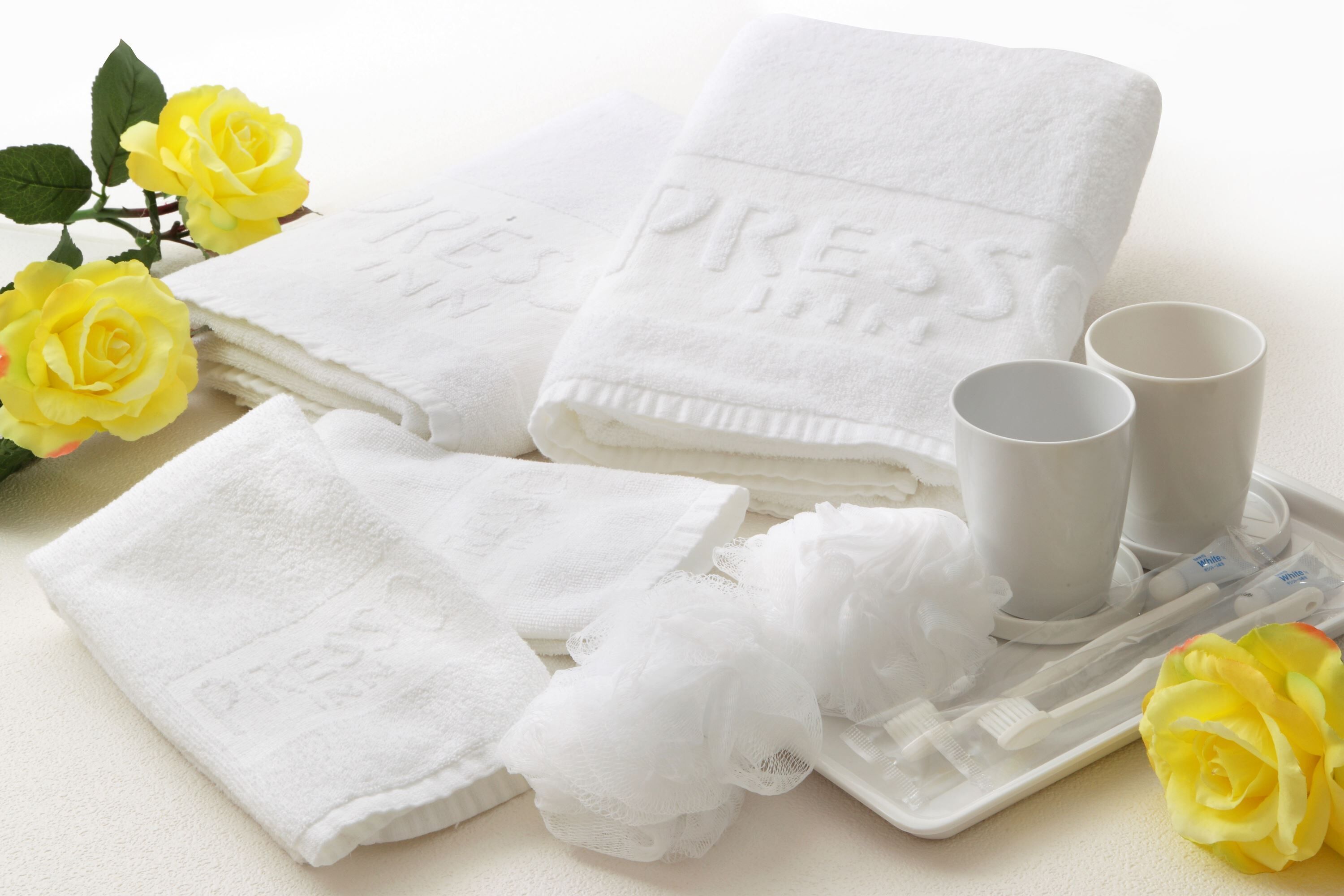 combined shower/bathtub, free toiletries, hair dryer, slippers