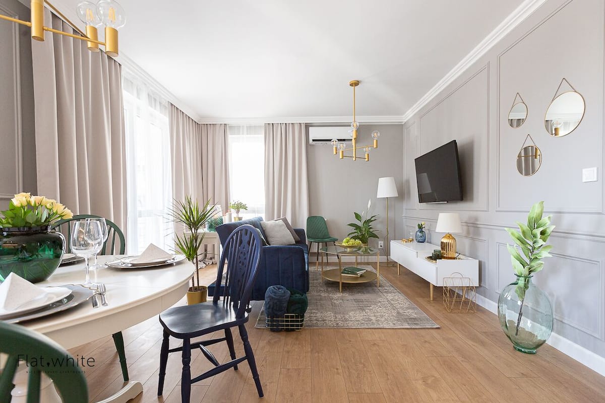 Superior Apartment (Obywatelska 47A-7/2) | Area keluarga | TV layar datar