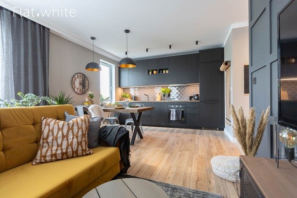 Exclusive Apartment, 1 Bedroom (Obywatelska 47B-14/2) | Eget tekjøkken | Kjøleskap, mikrobølgeovn, ovn og kokeplater