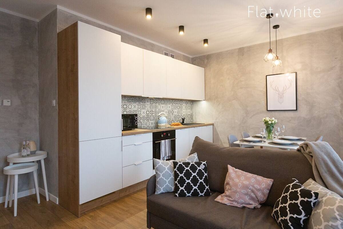 Apartment (Zamkowa 4) | Wohnzimmer | Flachbildfernseher