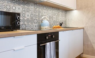 Apartamento (Zamkowa 4) | Cozinha privada | Geladeira, micro-ondas, fogão, lava-louças
