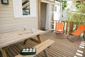 Casa mobile, 2 camere da letto (4/6 pers.) | Terrazza/patio