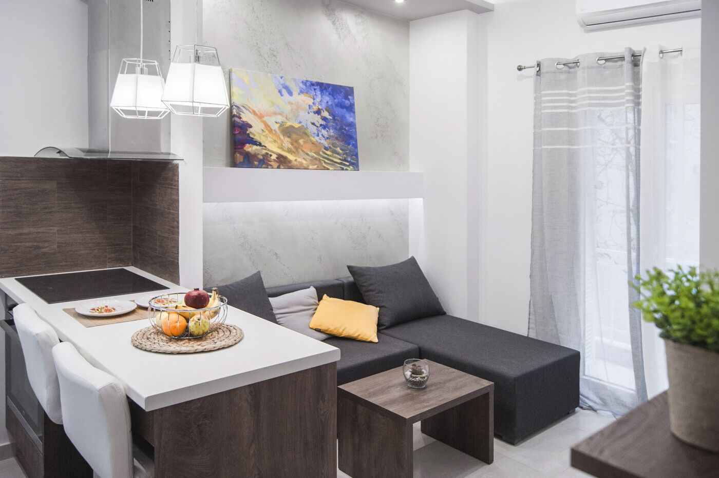 豪華公寓, 1 間臥室 | 起居區 | 平面電視