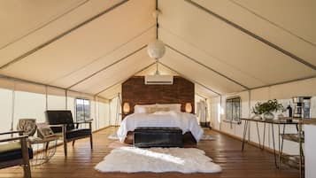 Deluxe Tent, 1 King Bed, Mountain View | Premium bedding, minibar, individually decorated, individually furnished