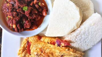Café da manhã inglês grátis todos os dias
