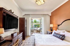 In-room safe, desk, laptop workspace, blackout curtains