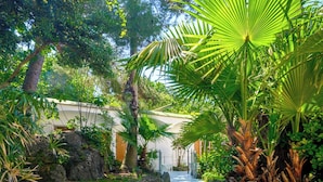 Enkeltrom, bassengutsikt | Minibar, safe på rommet, skrivebord og lydisolert