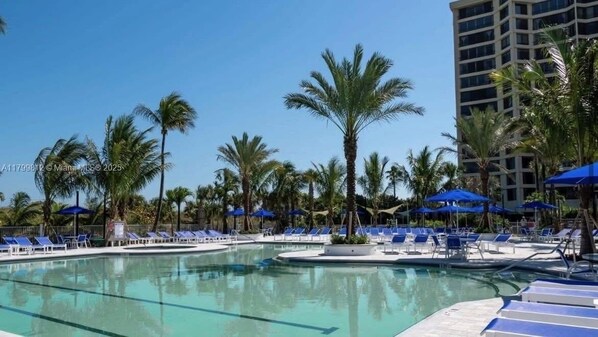 Outdoor pool, a heated pool