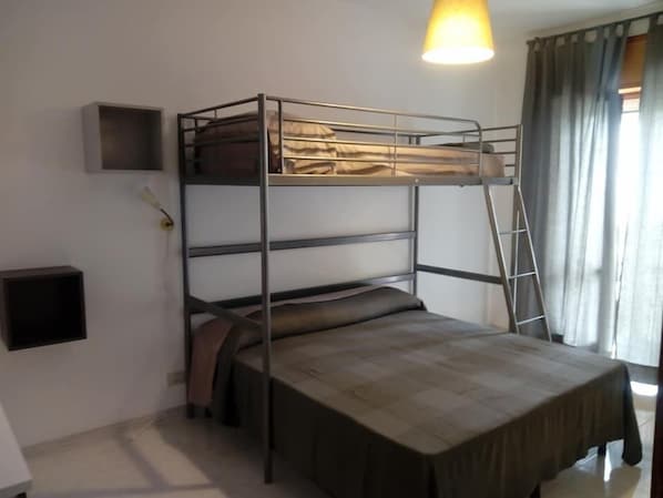 Blackout curtains, bed sheets