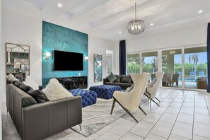 Een smart-tv, videogames en tafelvoetbal