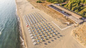 Private beach, white sand