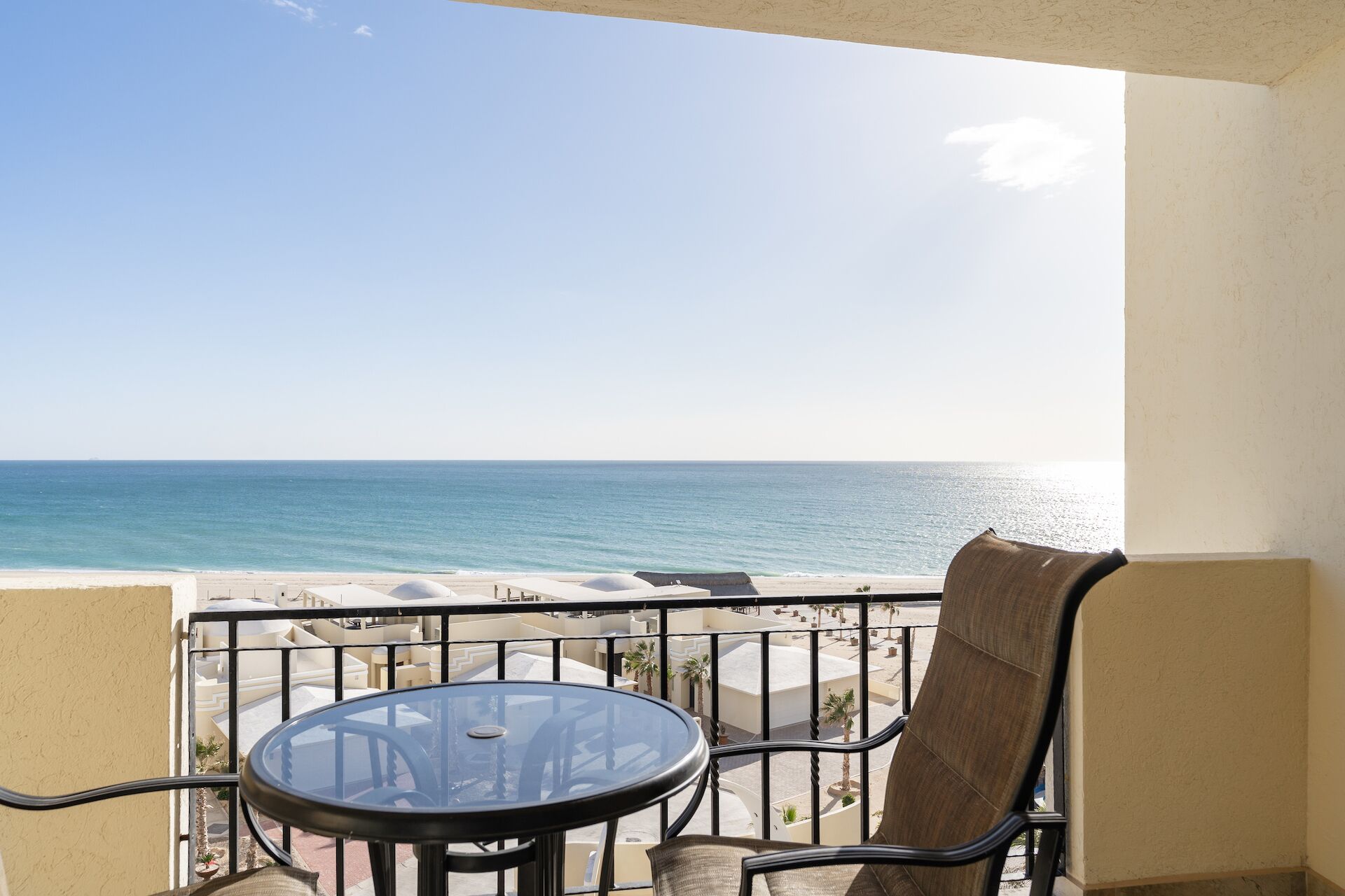 Luxury Beachfront Studio with Furnished Balcony and Ocean Views